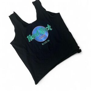 90s vintage Hard Rock Cafe Boston black tank top Size XL